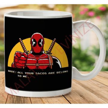 Deadpool Zero Wing Baskılı Kupa