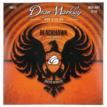 Dean Markley 8012 Blackhawk 12-53 Medium Light Kaplamalı Akustik Gitar Takım Tel