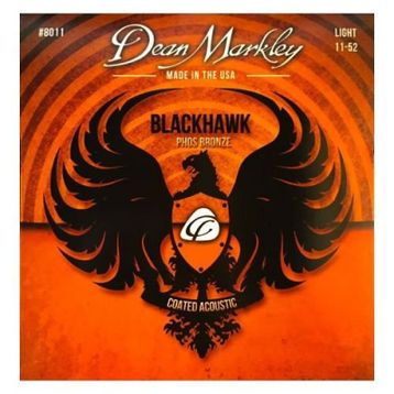 Dean Markley Blackhawk 8011 Kaplamalı 11-52 Medium Light Akustik Gitar Takım Teli