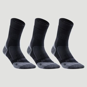 Decathlon Artengo RS 900 Uzun Konçlu 3 Çift Siyah Gri Tenis Çorabı