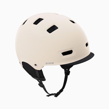 Decathlon Btwin 500 Bej M/53-57 cm Şehir Bisikleti Kaskı