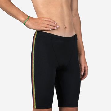 Decathlon Fitib Nabaiji Siyah Neon Sarı Çocuk Jammer Mayo