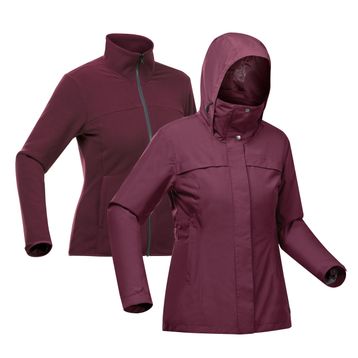 Decathlon Forclaz Bordo Travel 100 Kadın 3'ü 1 Arada Mont