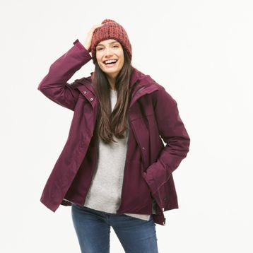 Decathlon Forclaz Bordo Travel 100 Kadın 3'ü 1 Arada Mont