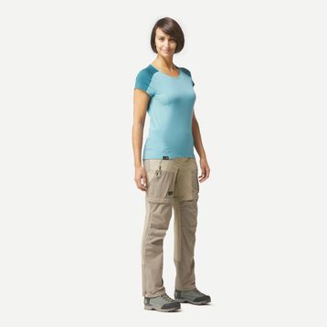 Decathlon Forclaz MT500 Bej Kadın Outdoor Trekking Modüler Pantolon