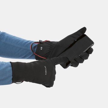 Decathlon Forclaz Siyah MT500 Yetişkin Outdoor Trekking Dokunmatik Eldiveni