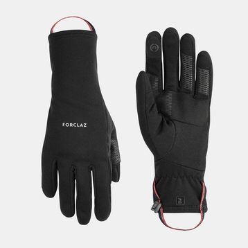 Decathlon Forclaz Siyah MT500 Yetişkin Outdoor Trekking Dokunmatik Eldiveni