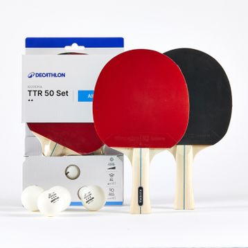 Decathlon Kuikma TTR 50 Shakehand 2 Yıldız 2'li Top ve Raket Seti