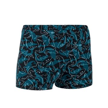 Decathlon Nabaiji Siyah Mavi - 500 Fitib Çocuk Boxer Mayo