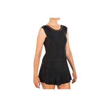 Decathlon Nabaiji Siyah Una Kadın Kapalı Sırt Etekli Mayo