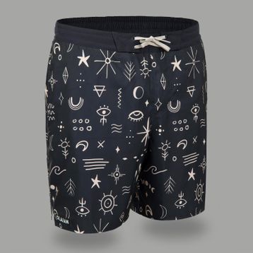 Decathlon Olaian 100 Siyah Erkek Uzun Boardshort