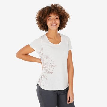 Decathlon Quechua NH-500 Beyaz Kadın Outdoor T-Shirt