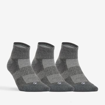 Decathlon RS 500 Gri Orta Konçlu 3 Çift Tenis Çorabı