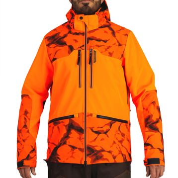 Decathlon Solognac 500 Neon Turuncu Avcılık ve Doğa Gözlemi Softshell Kışlık Erkek Mont