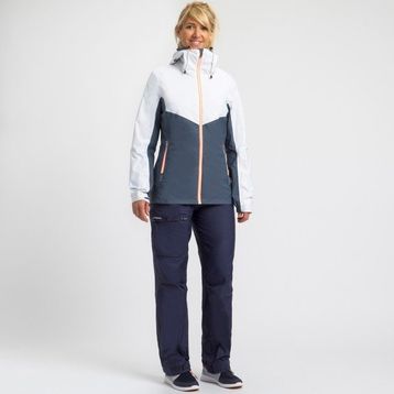 Decathlon Tribord Sailing 100 Beyaz Gri Su Geçirmez Kadın Yelkenli Montu