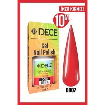 Dece D007 Kırmızı 10 ml Kalıcı Oje