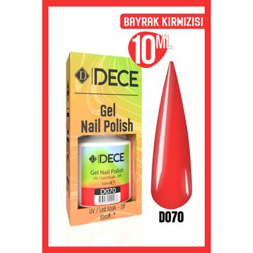 Dece D070 Kırmızı 10 ml Kalıcı Oje