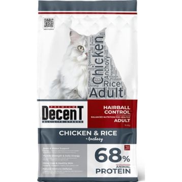 Decent Adult Hairball Cat 15 kg Tavuklu ve Pirinçli Yetişkin Kedi Maması