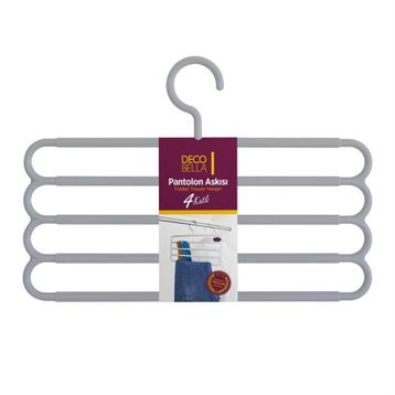 Decobella 50823 Gri 4 Katlı Pantolon Askısı