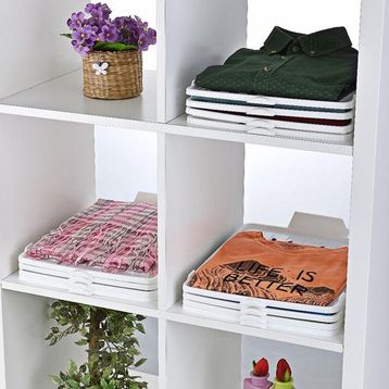 Decobella Organizer 5 Adet Plastik Gömlek+Elbise+Dolap+T-Shirt Düzenleyici