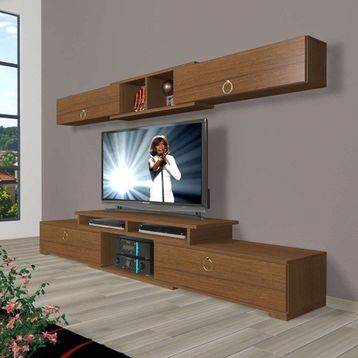 Decoraktiv 1E1 Mdf Naturel Ceviz Tv Ünitesi Tv Sehpası