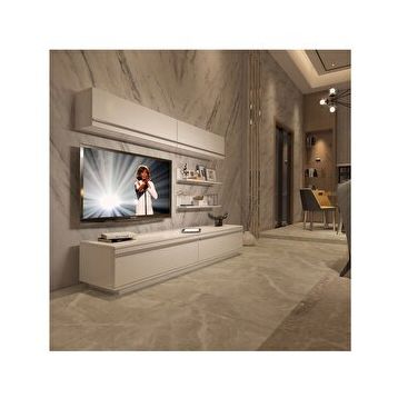 Decoraktiv 1E1 Mdf Parlak Beyaz Tv Ünitesi Tv Sehpası