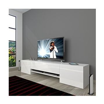 Decoraktiv 1E1 Mdf Parlak Beyaz Tv Ünitesi Tv Sehpası