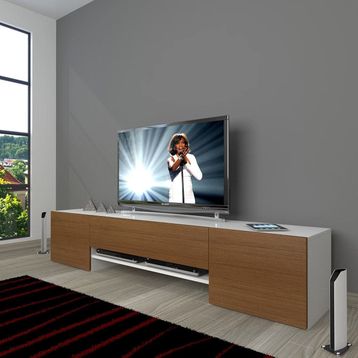 Decoraktiv 1E1SLM Beyaz Ceviz Tv Ünitesi Tv Sehpası