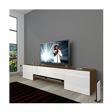 Decoraktiv 1E1SLM Beyaz Ceviz Tv Ünitesi Tv Sehpası