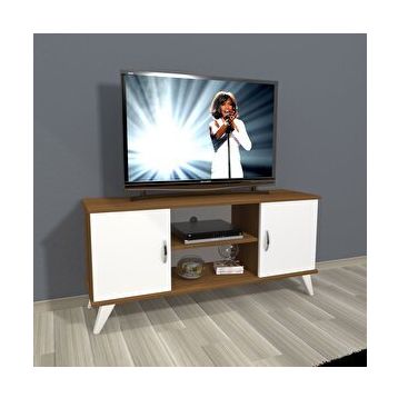Decoraktiv Eko 120 MDF Retro Ceviz Beyaz Tv Ünitesi