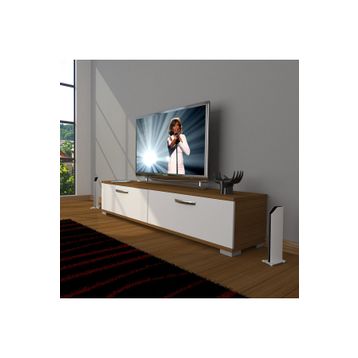 Decoraktiv Eko 140 Slm Std Beyaz Ceviz Tv Ünitesi
