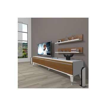 Decoraktiv Eko 140 Slm Std Beyaz Ceviz Tv Ünitesi