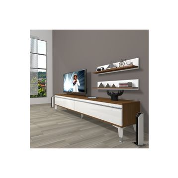 Decoraktiv Eko 140 Slm Std Beyaz Ceviz Tv Ünitesi