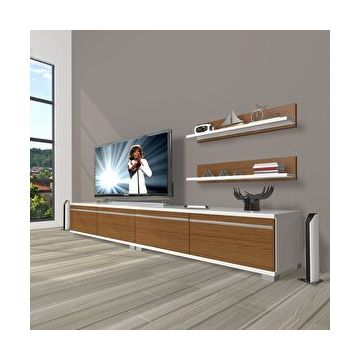 Decoraktiv Eko 220T MDF Beyaz Ceviz TV Ünitesi