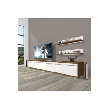 Decoraktiv Eko 220T MDF Beyaz Ceviz TV Ünitesi