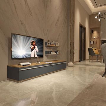 Decoraktiv EKO 4 MDF STD Pera Antrasit TV Ünitesi