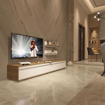 Decoraktiv EKO 4 MDF STD Pera Beyaz TV Ünitesi