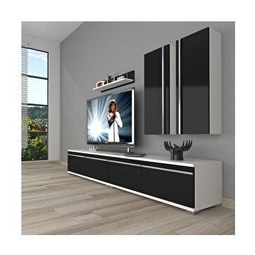 Decoraktiv Eko 5220T Mdf Beyaz Siyah Tv Sehpa Ünitesi