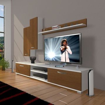 Decoraktiv Eko 7 SLM DVD Beyaz Ceviz Tv Ünitesi