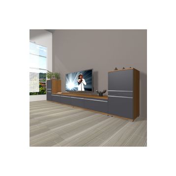 Decoraktiv Eko 9220T MDF Ceviz Antrasit TV Ünitesi