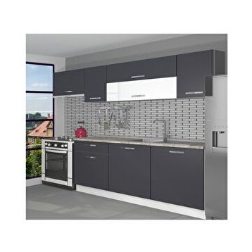Decoraktiv Ekol 240 Antrasit Hazır Mutfak Dolabı