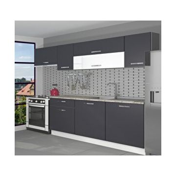 Decoraktiv Ekol 240 Antrasit Hazır Mutfak Dolabı