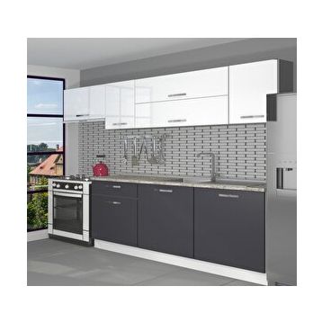 Decoraktiv Ekol 240 Antrasit Hazır Mutfak Dolabı