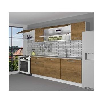 Decoraktiv Ekol 240 Naturel Pera Hazır Mutfak Dolabı