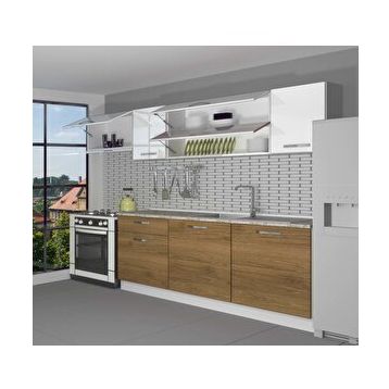Decoraktiv Ekol 240 Pera Beyaz Hazır Mutfak Dolabı
