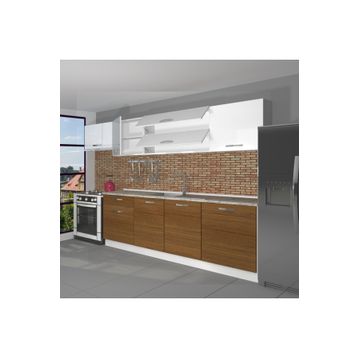 Decoraktiv Ekol 280 Ceviz Beyaz Hazır Mutfak Dolabı