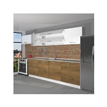 Decoraktiv Ekol 280 Pera Beyaz Hazır Mutfak Dolabı