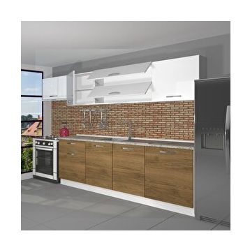 Decoraktiv Ekol 280 Pera Beyaz Hazır Mutfak Dolabı