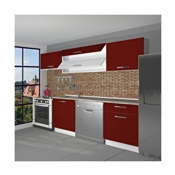 Decoraktiv Elite 220 Bordo Hazır Mutfak Dolabı