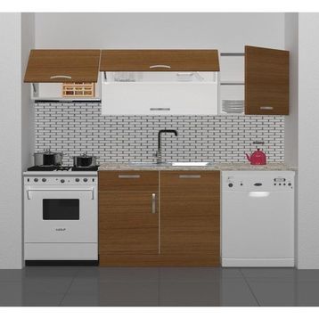 Decoraktiv Elite 220 Naturel Ceviz Hazır Mutfak Dolabı